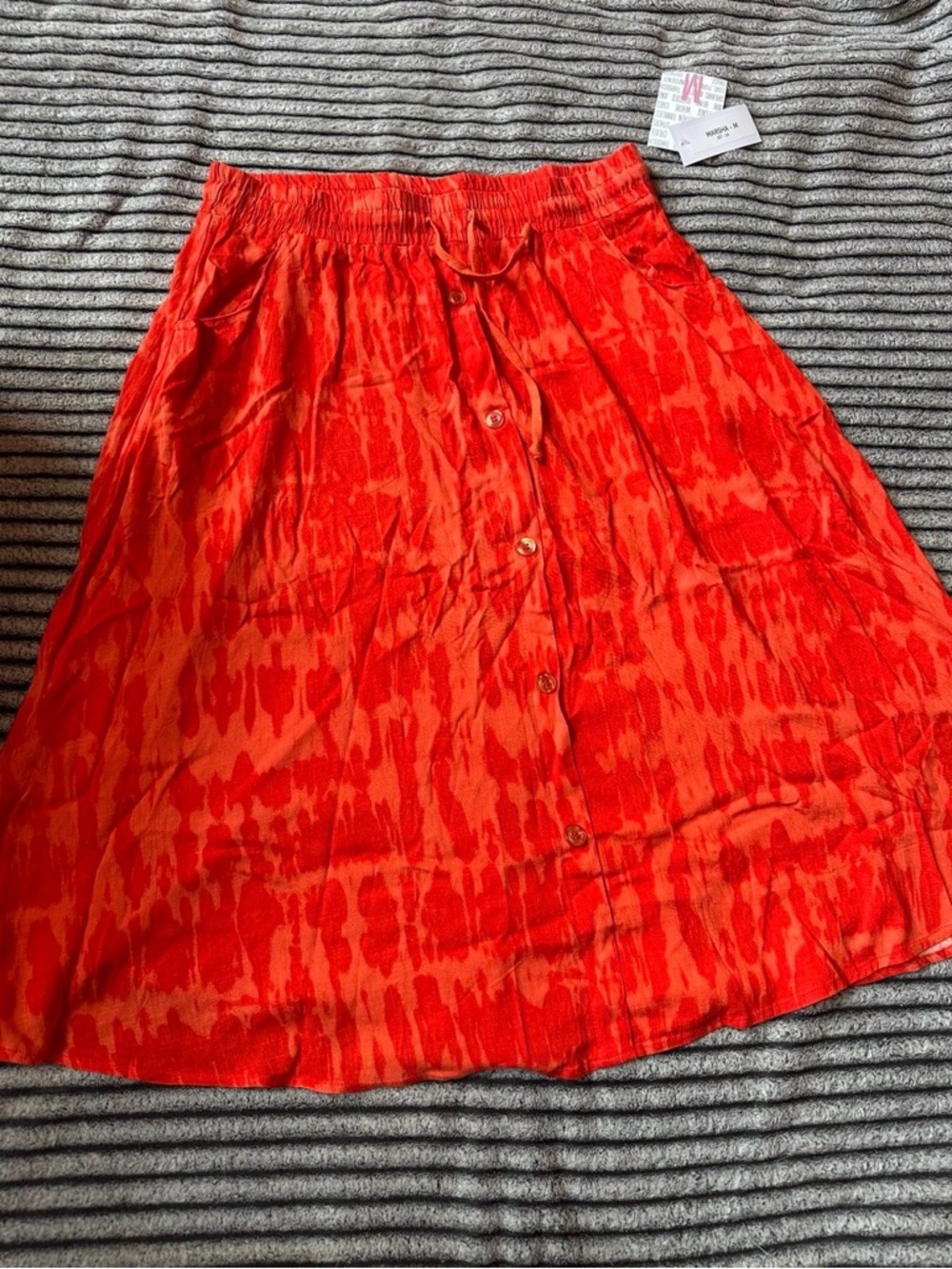 Bright Patterned Button-Front Women's Skirt LulaRoe Medium Marsha Marsha Marsha
